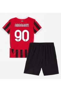 AC Milan Tammy Abraham #90 Babytruitje Thuis tenue Kind 2024-25 Korte Mouw (+ Korte broeken)